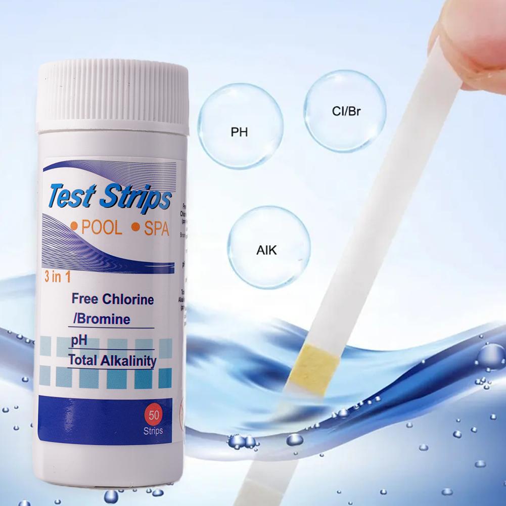 Water Testing Kit - 50/150/250 Strips 3-IN-1 Swimming Pool PH
