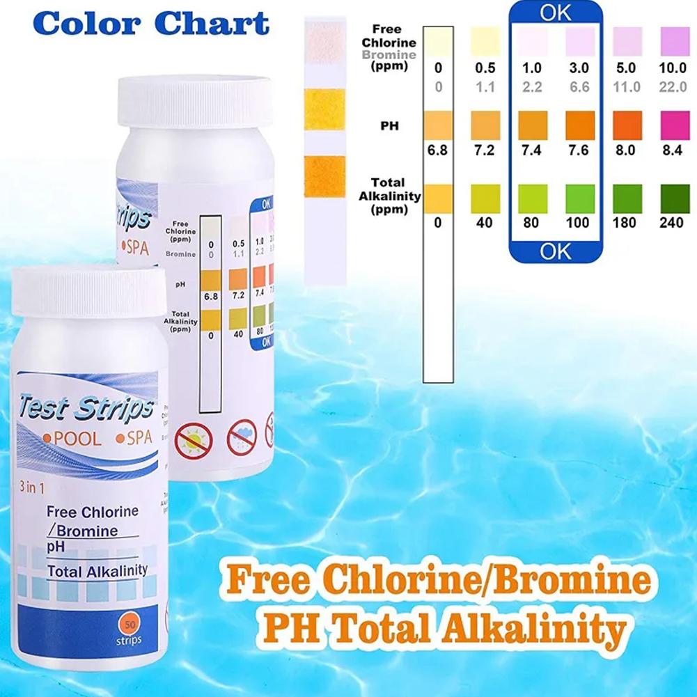 50pcs Chlorine PH Test Strips  - Water Testing Kit 评论和价格