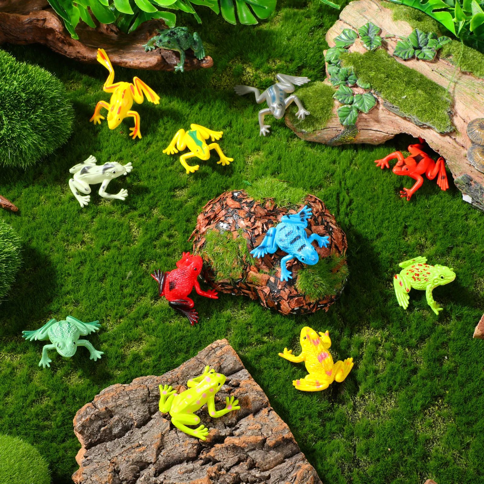 12Pcs Realistic Frogs Statue K - Science And Hobby 评论和价格